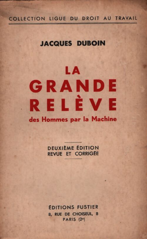 La grande relève - Jacques Duboin - Livre