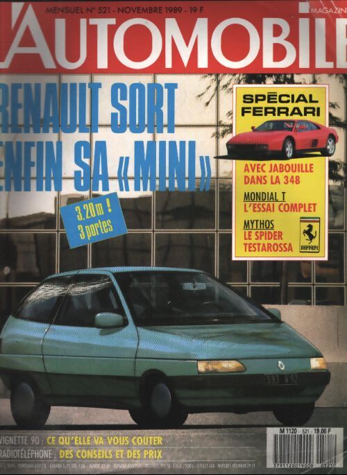 L'automobile magazine n°521 : Renault sort enfin sa mini - Collectif - Livre