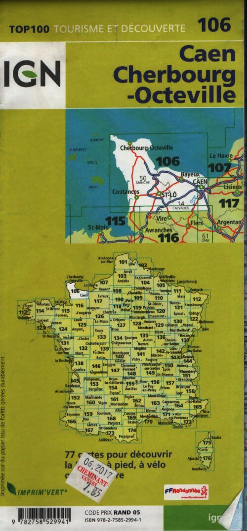 Caen / cherbourg-octeville - Ign - Livre