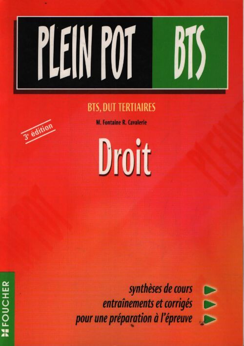 Plein pot BTS : Droit - M. Fontaine - Livre