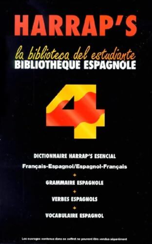 Bibliothèque Espagnole Harrap'S Coffret 4 Volumes : Verbes. Grammaire. Vocabulaire. Dictionnaire Esencial Francais-Espagnol Et Espagnol-Francais - Jean-Paul Vidal - Livre
