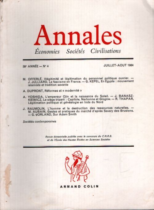 Annales 39e année n°4 - Collectif - Livre