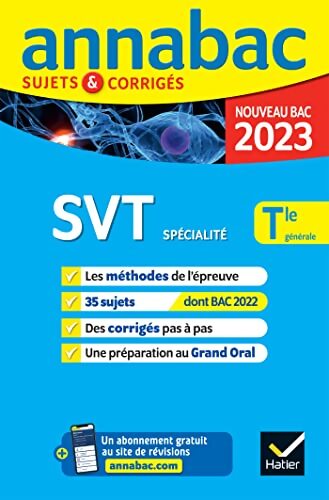 Annales du bac Annabac 2023 SVT Terminale générale : Méthodes & sujets corrigés nouveau bac - Collectif - Livre