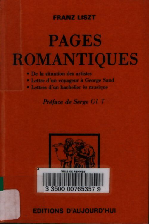 Pages romantiques - Franz Liszt - Livre