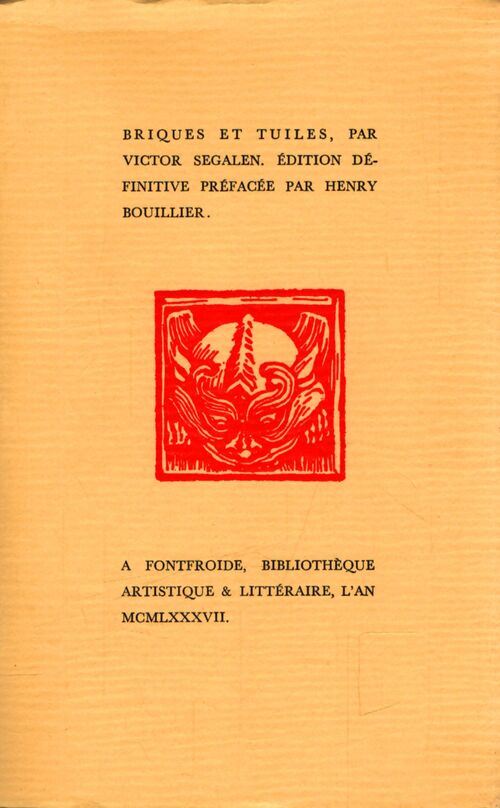 Briques et tuiles - Victor Segalen - Livre
