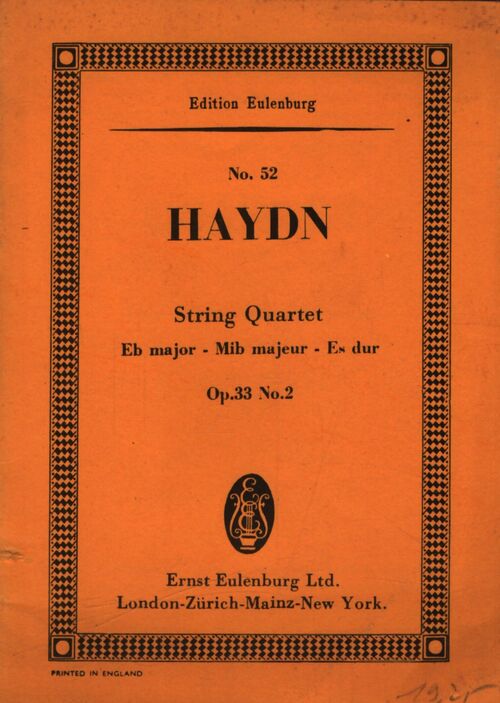 Quartet n°38 - Joseph Haydn - Livre