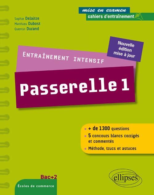 Entraînement intensif Passerelle 1 - Sophie Delaitre - Livre