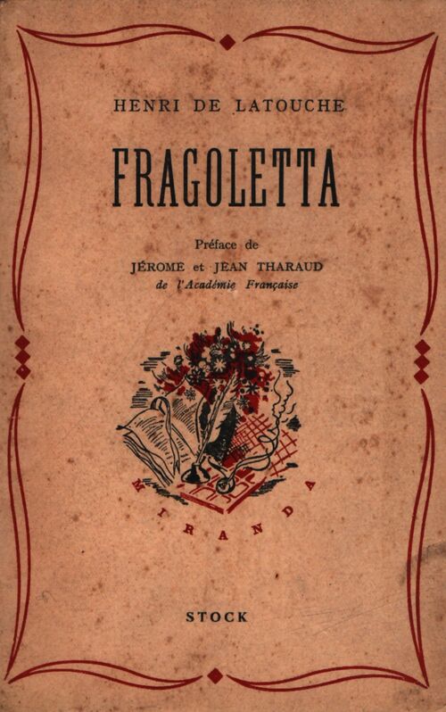 Fragoletta - Henri De Latouche - Livre
