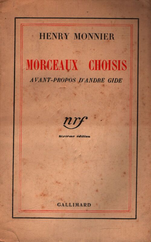 Morceaux choisis - Henry Monnier - Livre