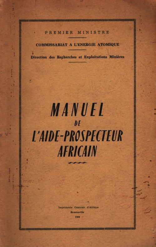 Manuel de l'aide-prospecteur africain - Collectif - Livre