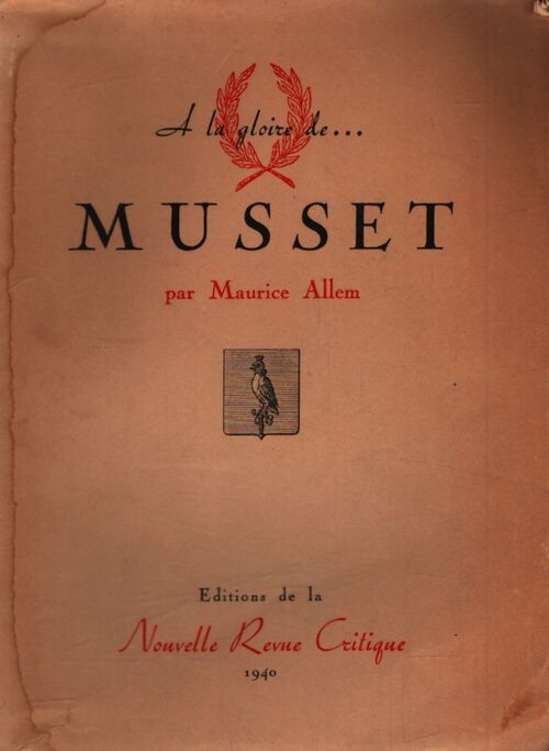 Musset - Maurice Allem - Livre