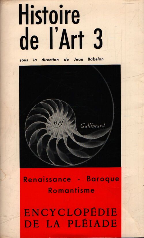 Histoire de l'art Tome III - Jean Babelon - Livre