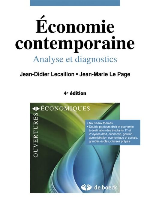 Économie contemporaine : Analyse et diagnostics - Jean-Marie Le Page - Livre
