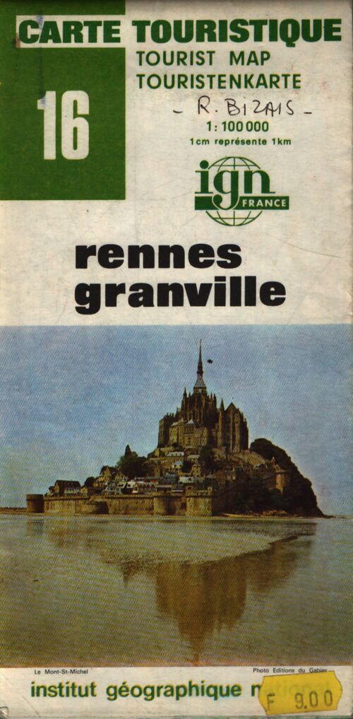Carte touristique n°16 : Rennes / Granville 1:100 000 - Collectif - Livre