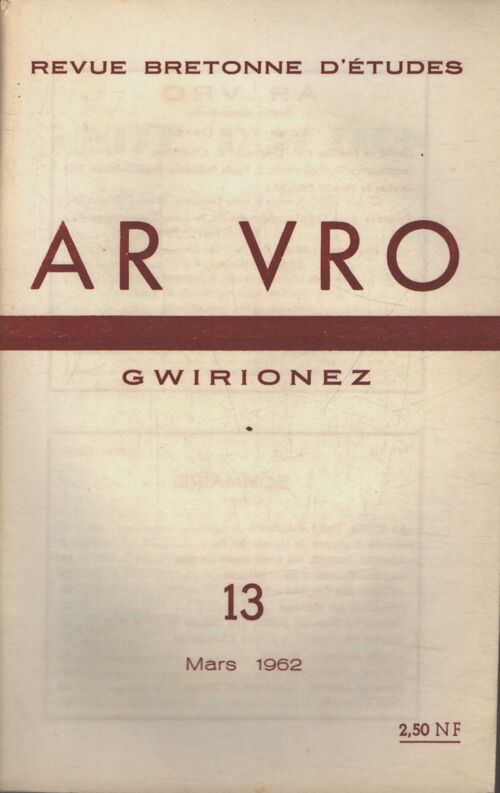 Ar vro Gwirionez n°13 - Collectif - Livre