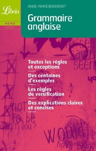 Grammaire anglaise - Anne-Marie Bonnerot - Librio - Livre