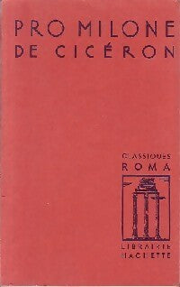 Pro Milone - Cicéron - Classiques Roma - Livre