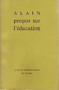 A propos de l'éducation - Alain -  PUF GF - Livre