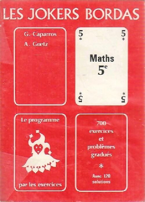 Maths 5e - G. Caparros - Jokers - Livre