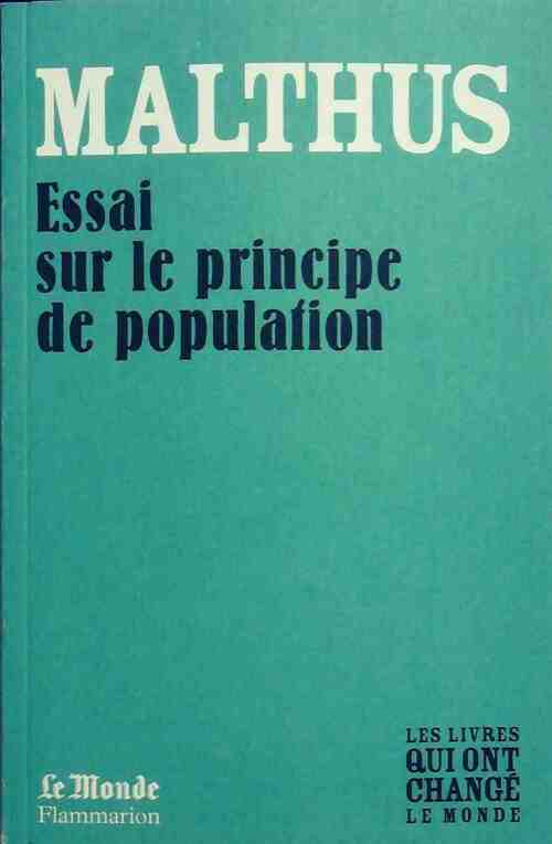Essai sur le principe de population - Malthus - Les livres qui ont changé le monde - Livre