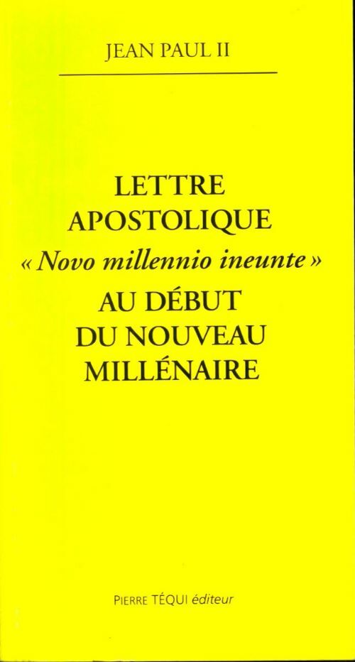 Lettre apostolique - Jean-Paul II - Téqui GF - Livre