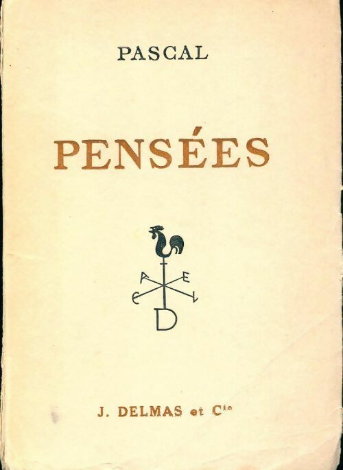 Pensées - Pascal - Delmas GF - Livre