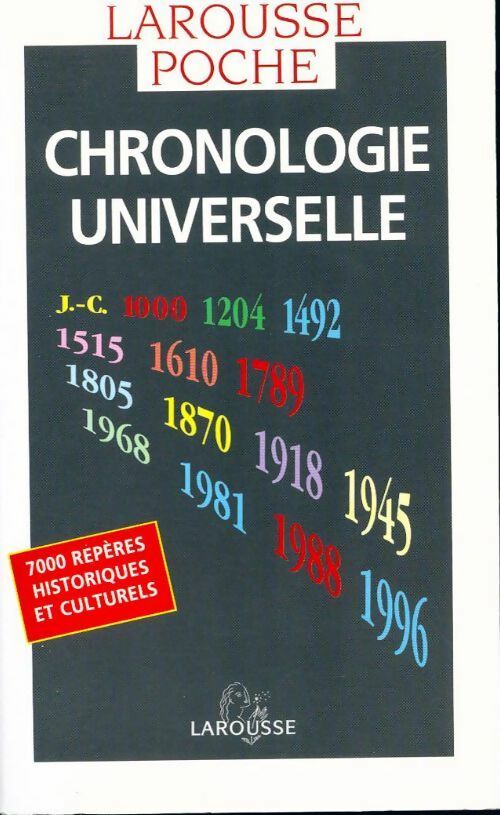 Chonologie universelle - Inconnu - Larousse de poche - Livre