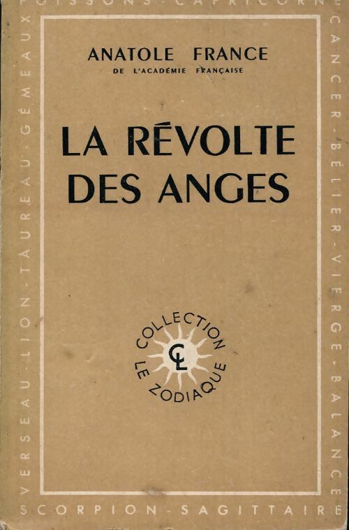 La révolte des anges - Anatole France - Le Zodiaque - Livre