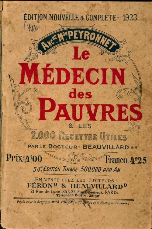 Le médecin des pauvres - Dr Beauvillard - Feron poches divers - Livre