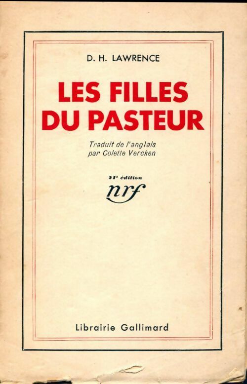 Les filles du pasteur - David Herbert Lawrence - Gallimard GF - Livre