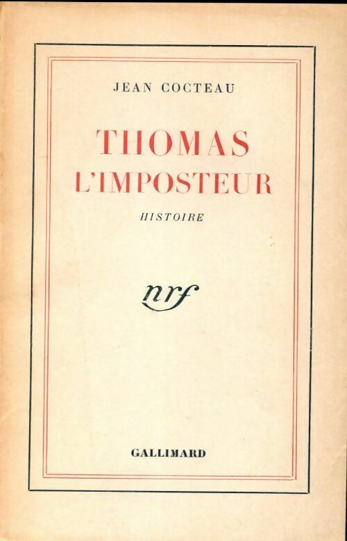 Thomas l'imposteur - Jean Cocteau - Gallimard GF - Livre