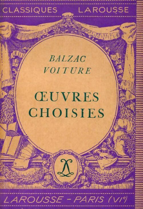 Oeuvres choisies - Guez De Balzac - Classiques Larousse - Livre