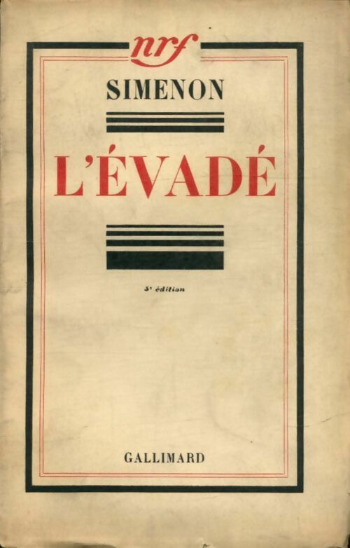 L'évadé - Georges Simenon - Gallimard poches divers - Livre