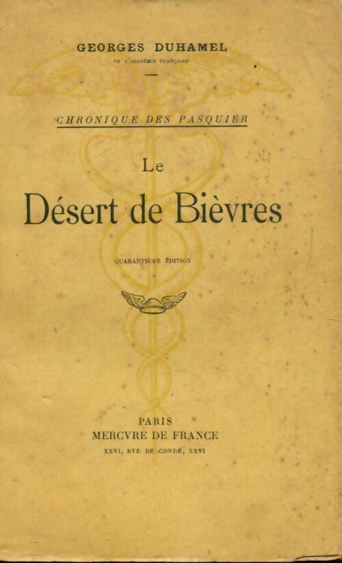 Le désert de Bièvres - Georges Duhamel - Mercure poches divers - Livre