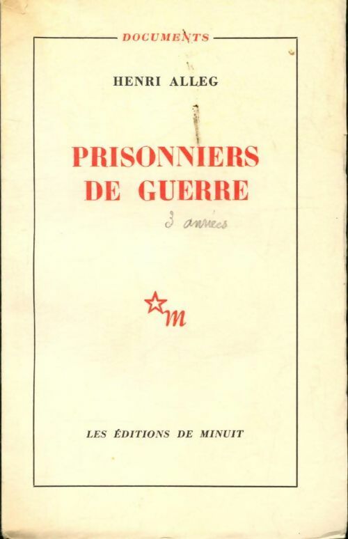 Prisonniers de guerre - Henri Alleg - Minuit Poche divers - Livre