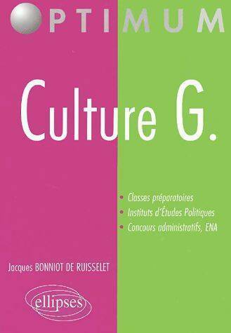 Culture G. - Jacques Bonniot De Ruisselet - Optimum - Livre