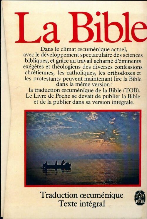 Coffret la bible ancien et nouveau testament traduction oecuménique - Inconnu - Le Livre de Poche - Livre