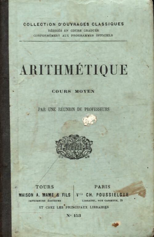 Arithmétique CM - Collectif - Mame poche - Livre