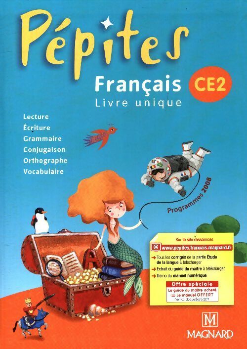 Pépites français livre unique CE2 - Collectif - Magnard GF - Livre