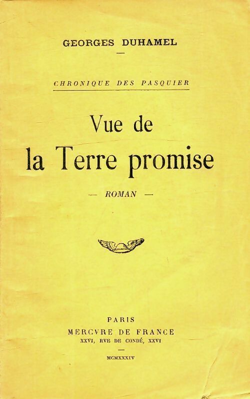 Vue de la terre promise - Georges Duhamel - Mercure poches divers - Livre
