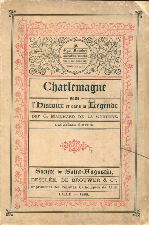 Charlemagne dans l'histoire et dans la légende - G. Mailhard De La Couture - Desclée GF - Livre