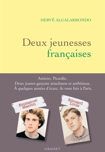 Deux jeunesses françaises - Hervé Algalarrondo - Grasset GF - Livre