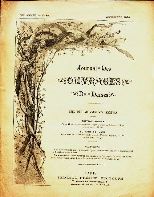 Journal des ouvrages de dames n°80 - Collectif - Journal des ouvrages de dames - Livre