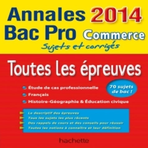 Annales bac pro commerce 2014 - Alain Prost - Annales - Livre