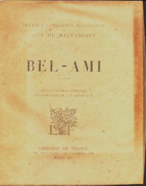 Bel-ami - Guy De Maupassant - Librairie de France GF - Livre