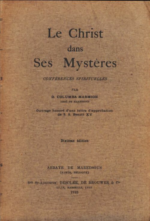 Le christ dans ses mystères - Columba Marmion - Desclée Poche - Livre