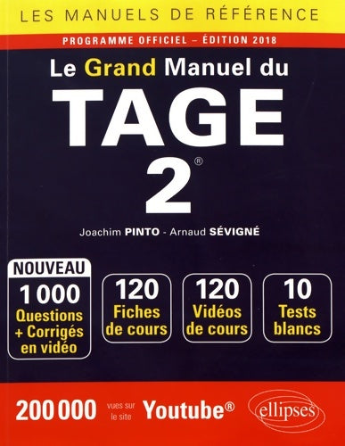 Le grand manuel du Tage 2 - Joachim Pinto - Les manuels de référence - Livre