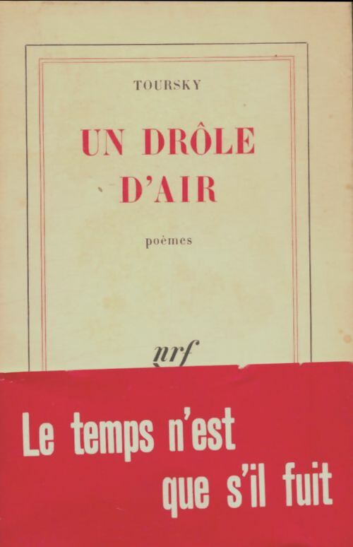 Un drôle d'air - Toursky - Blanche - Livre