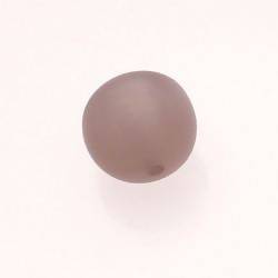 Perle ronde en résine Ø20mm couleur gris mat (x 1)