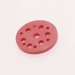 Disque perforé diamètre 30mm couleur rose (x 1)